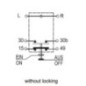 Push switch, Up / Down, round, yellow - 11275100PN