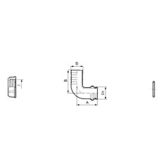 Hose tail 90 stopni 30mm - 1 1/4 inch - 116530