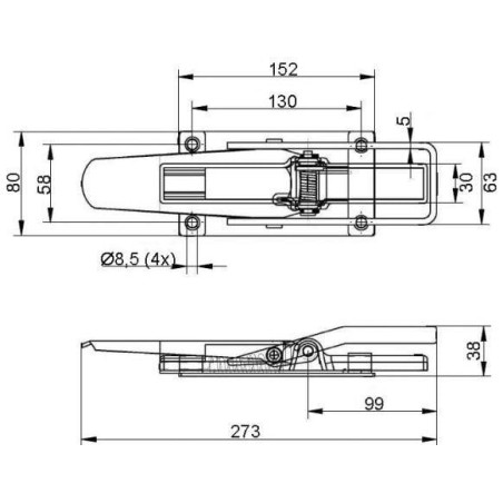 Klappverschluss 646B - 1145466L