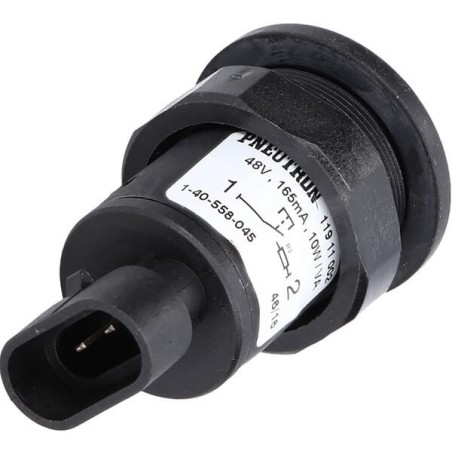 Push switch, Linkage lower, round, green - 11911002PN