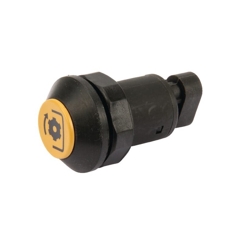 Push switch, PTO, round, yellow - 11901001PN Push switch, PTO, round, yellow - 11901001PN