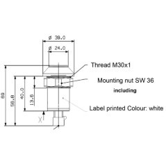 Push switch, Linkage lower, round, green - 11903005PN