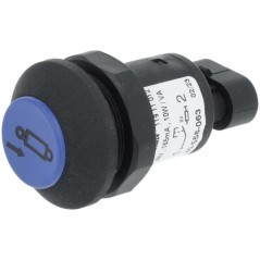 Push switch, pull cylinder, round, blue - 11911012PN