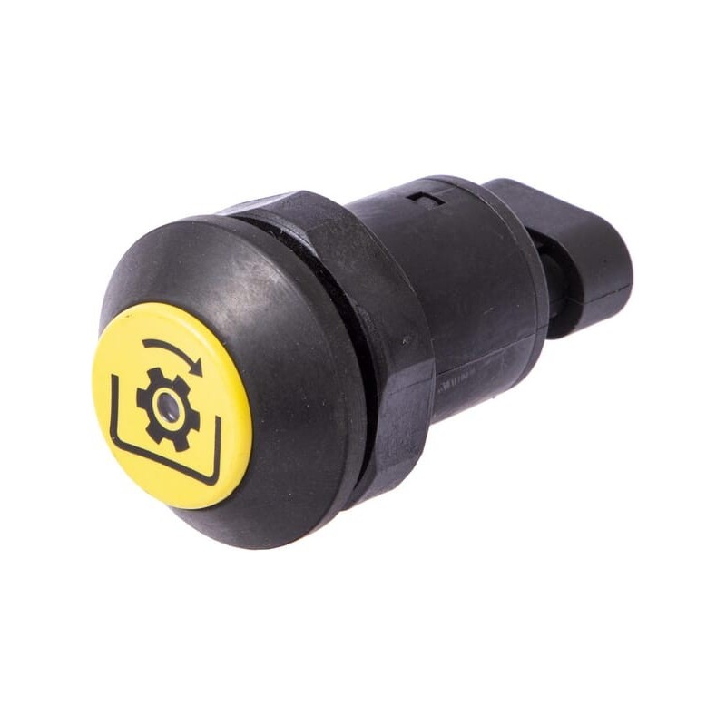 Push switch, PTO, round, yellow - 11912002PN