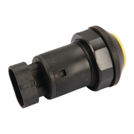 Push switch, PTO, round, yellow - 11903001PN