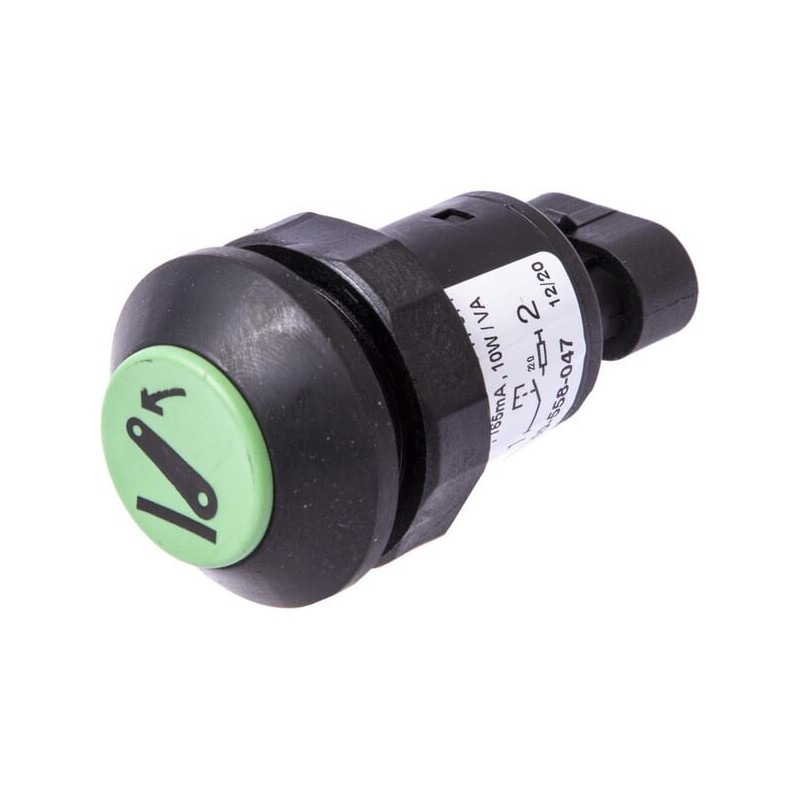 Push switch, Linkage lower, round, green - 11911014PN Push switch, Linkage lower, round, green - 11911014PN