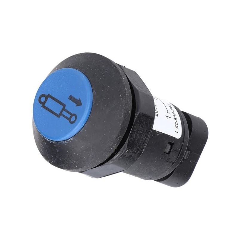 Push switch, push cylinder, round blue - 11911011PN Push switch, push cylinder, round blue - 11911011PN