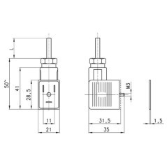 Connector with cable - 1225501