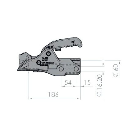 Tow ball coupler PROFI V type AK 301 - 1222636