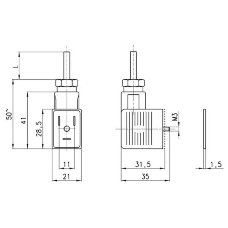 Wtyczka z kablem - 1225505