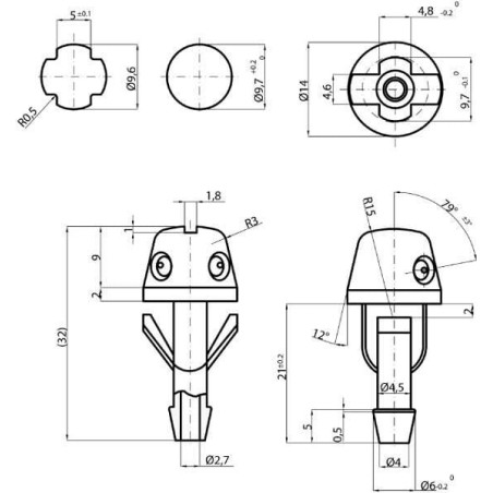 Nozzle for frame - 121500539C0