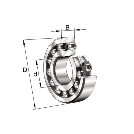 Self-aligning ball bearing - 1217KTVHC3
