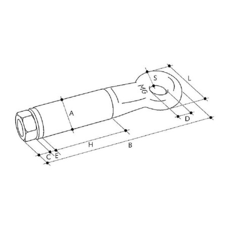 Towing eye rotating 6 T diameter 45 - 1285120645
