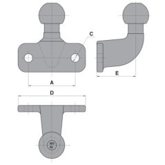 1275101 AL-KO, Screw-on hooks 