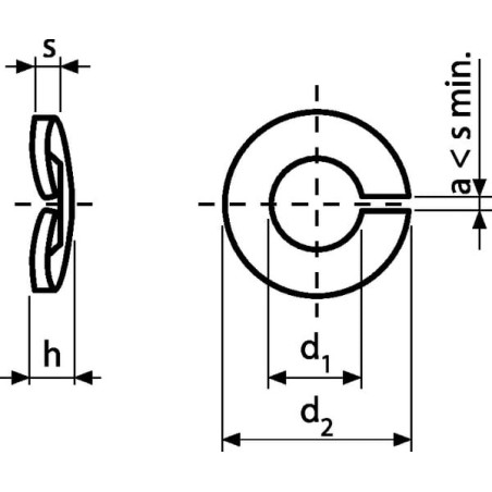 Federring verzinkt M24 - 128A24