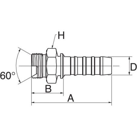 Insert DN20-1 inch BSPP - 12GS16MBSPP