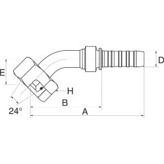 Swage coupling - 12GS25FDHORX45AF41