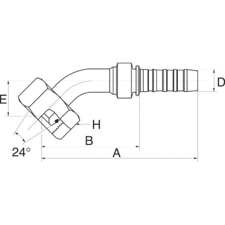 Swage coupling - 12GS25FDHORX45AF41