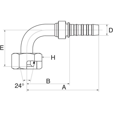 Insert 90 stopni DN20-M30x2 - 12GS20FDHORX90