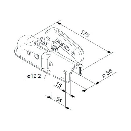 Ball coupler AK 7 V PLUS -35 - 1367022