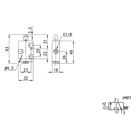 Valve 3/2-way - 138945