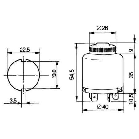 Ignition switch 0-1-2, Cobo - 14160000