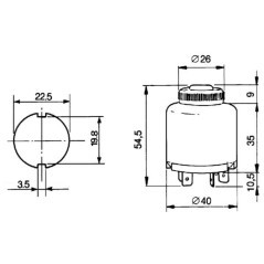 Ignition switch 0-1-2, Cobo - 14158000