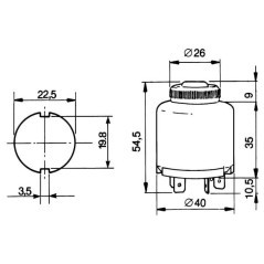 Ignition switch 0-1-2-3, Cobo - 14130000