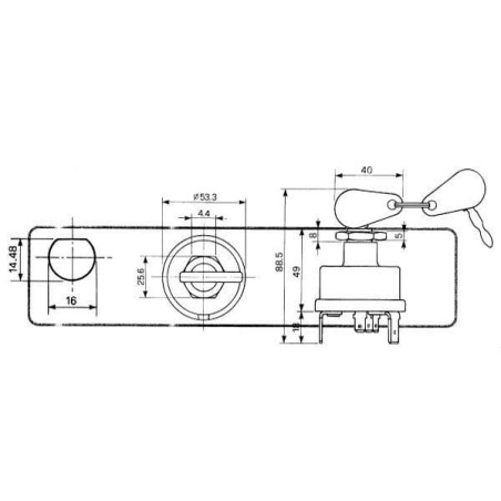 Ignition switch 1-2-3-4, Cobo - 14188000