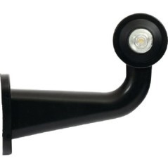 Lampa obrysowa LED, lewa, okrągła, 12/24V czerwona/przezroczysta, przykręcana Waś - 1400300011
