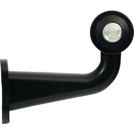 Lampa obrysowa LED, lewa, okrągła, 12/24V czerwona/przezroczysta, przykręcana Waś - 1400300011