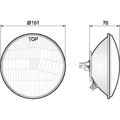 Element optyczny reflektora, typ R2 155x155 mm Wesem - 1400660105