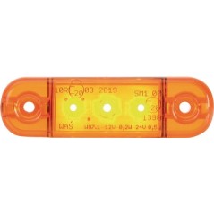 Lampa obrysowa LED, prostokątna, 12/24V pomarańczowa, przykręcana 3 LED Waś - 1400300708