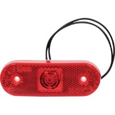 Lampa obrysowa LED, prostokątna, 12/24V czerwona, przykręcana 113x63 mm Waś - 14006905330