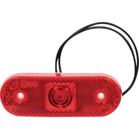 Lampa obrysowa LED, prostokątna, 12/24V czerwona, przykręcana 113x63 mm Waś - 14006905330