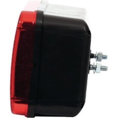 Lampa tylna zespolona, lewa, prostokątna, 12/24V pomarańczowa/czerwona, przykręcana Waś - 1400680770