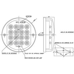 Lampa tylna zespolona, prostokątna, 12/24V pomarańczowa/czerwona, przykręcana Promot - 1400680900
