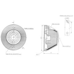Lampa obrysowa okrągła, 12/24V, biała, przykręcana Waś - 1400690200