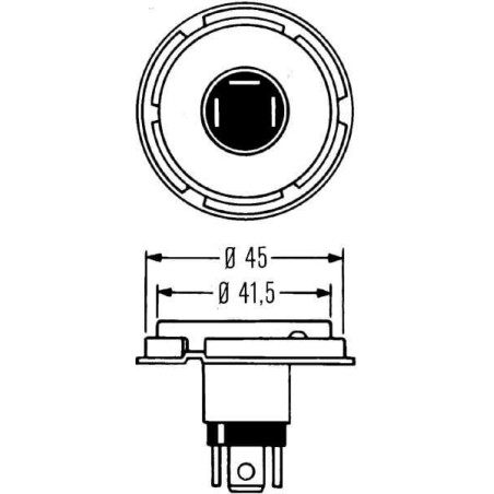 Żarówka P45T, 24V 55/50W - 140624555045