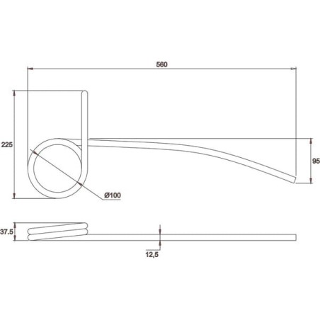 Covering tine 12 mm - 14807