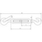 Turnbuckle hook/hook M8 - 148008HH