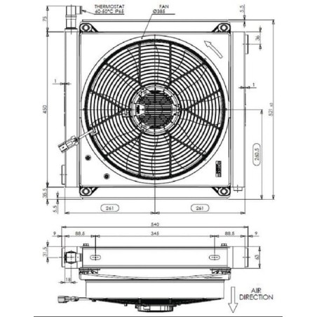 Radiatorventilator 24 V Battioni Pagani - 1502C24