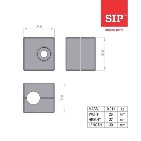 Pipe holder plastic 112 PPH 12mm - 150726600