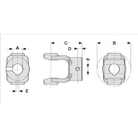 Gabel 30 Bo. 8 Nute M10 - 151011063