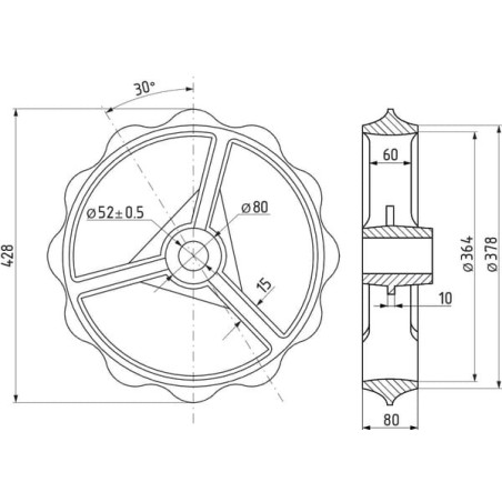 Cambridge ring smooth 428mm - 15118