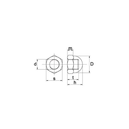 Hutmutter M16 Edelstahl-A2 - 158716RVSP010