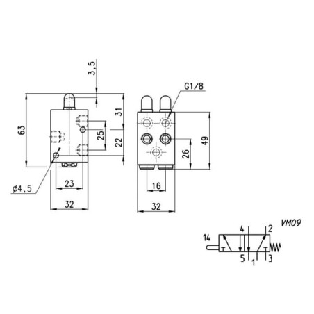 Mechanical poppet 158-945 - 158945