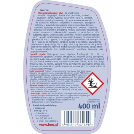 007 na pluskwy i rybiki cukrowe, 400ml - 15941999