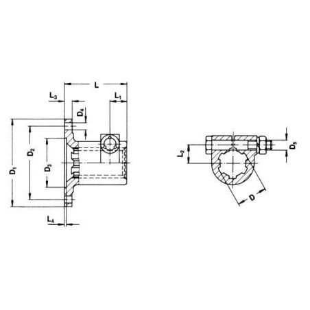 Splined hub 13/8flangeclamp - 160104