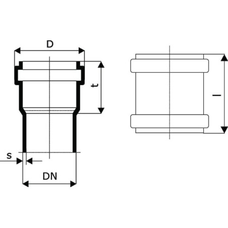 Repair sleeve PVC 110mm - 16153110000